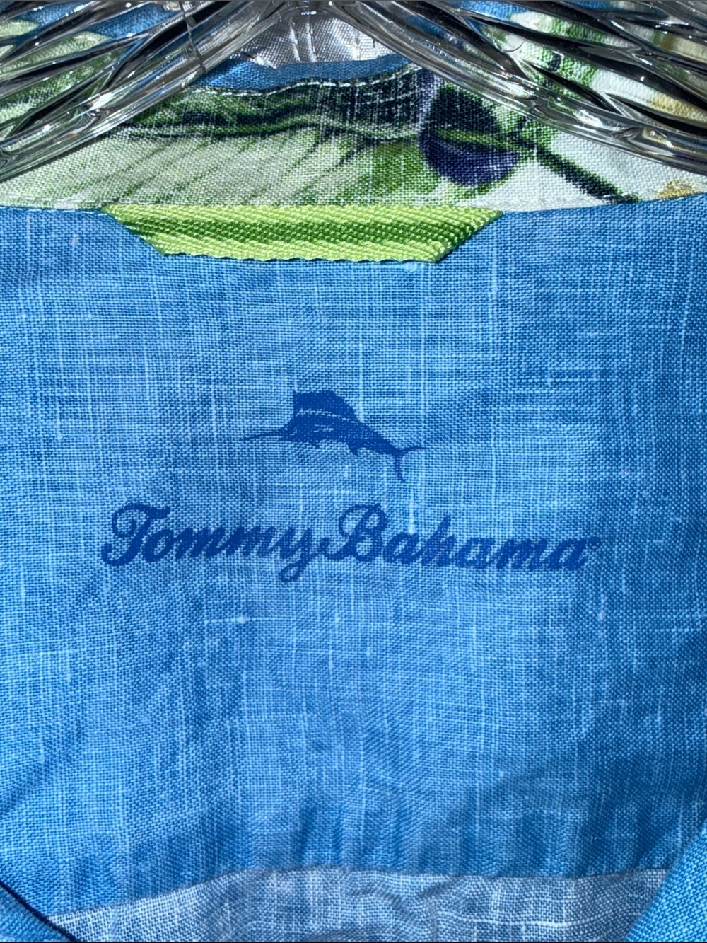 Tommy Bahama Light Blue Linen Camp Shirt Men’s Size 2XLT 🔥 G10 - Picture 2 of 4